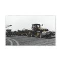Agricultural Tractor Canvas Print – Black & White Farm Machinery Wall Art