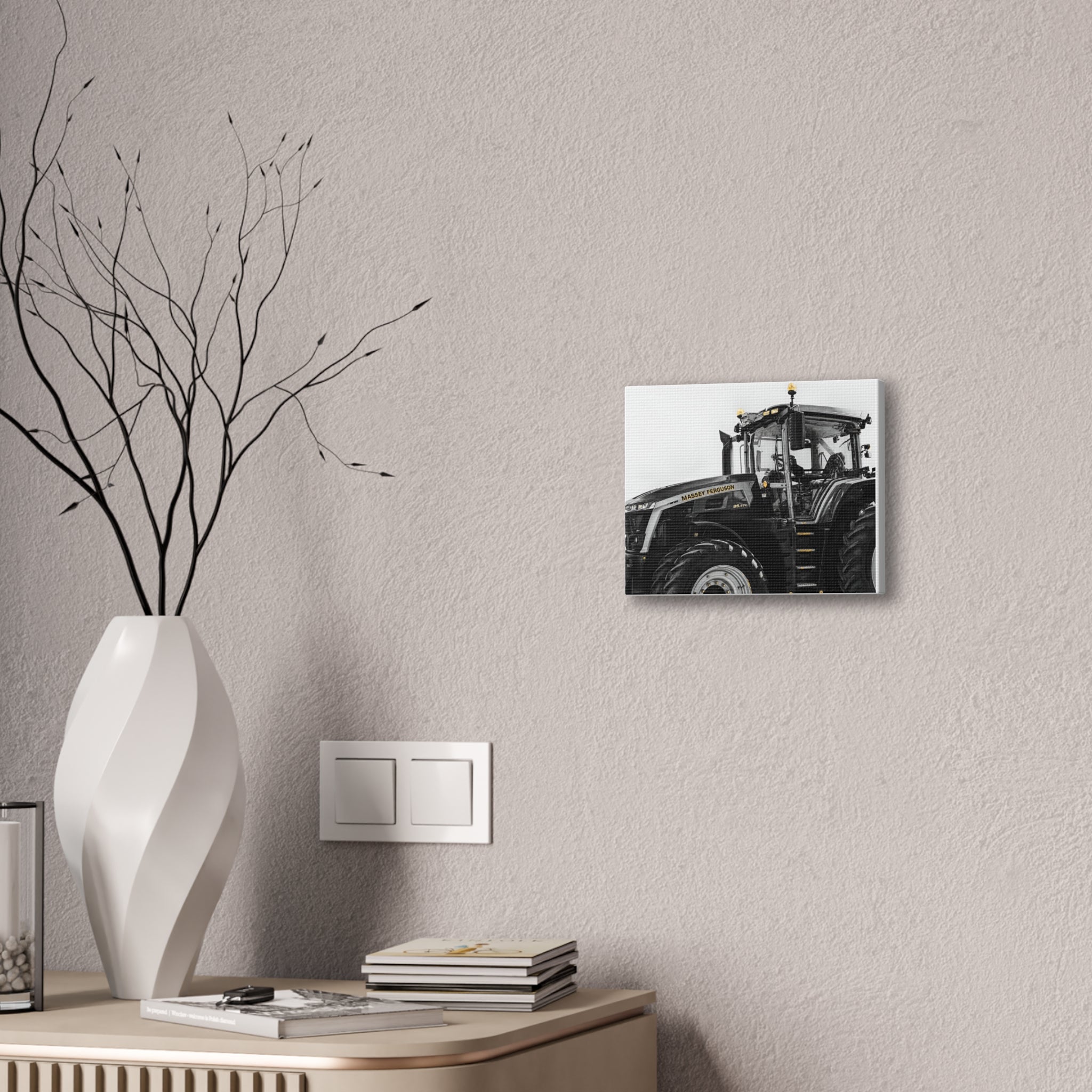 Tractor Canvas Print — Massey Ferguson Farm Wall Art (Stretched 0.75")