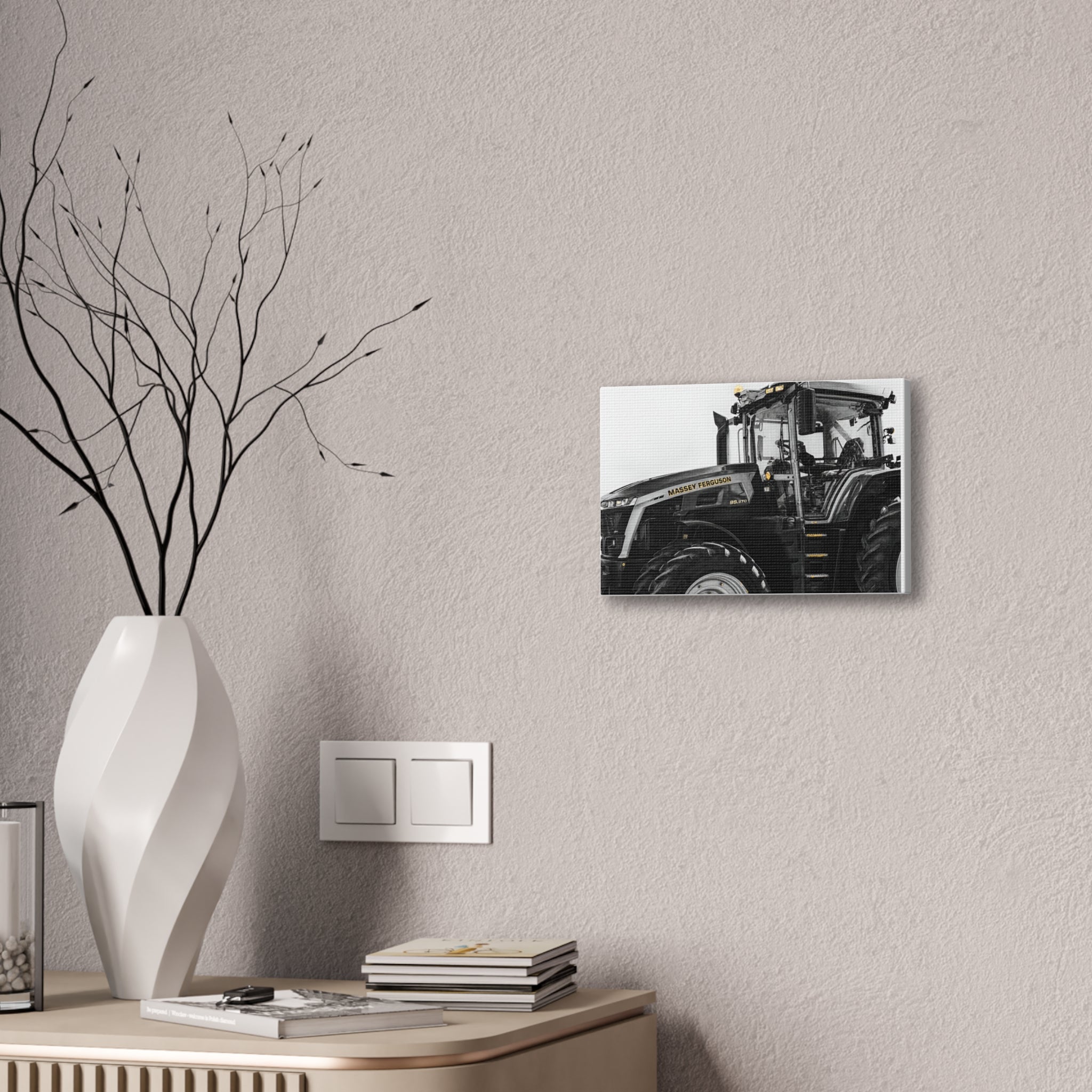 Tractor Canvas Print — Massey Ferguson Farm Wall Art (Stretched 0.75")