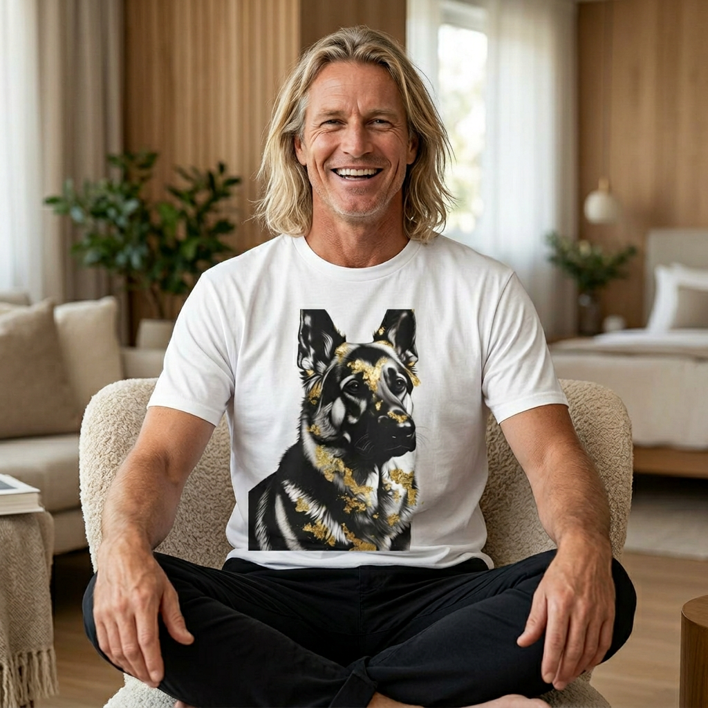 German Shepherd Portrait T‑Shirt — "Loyalty Over Everything" Dog Lover Tee