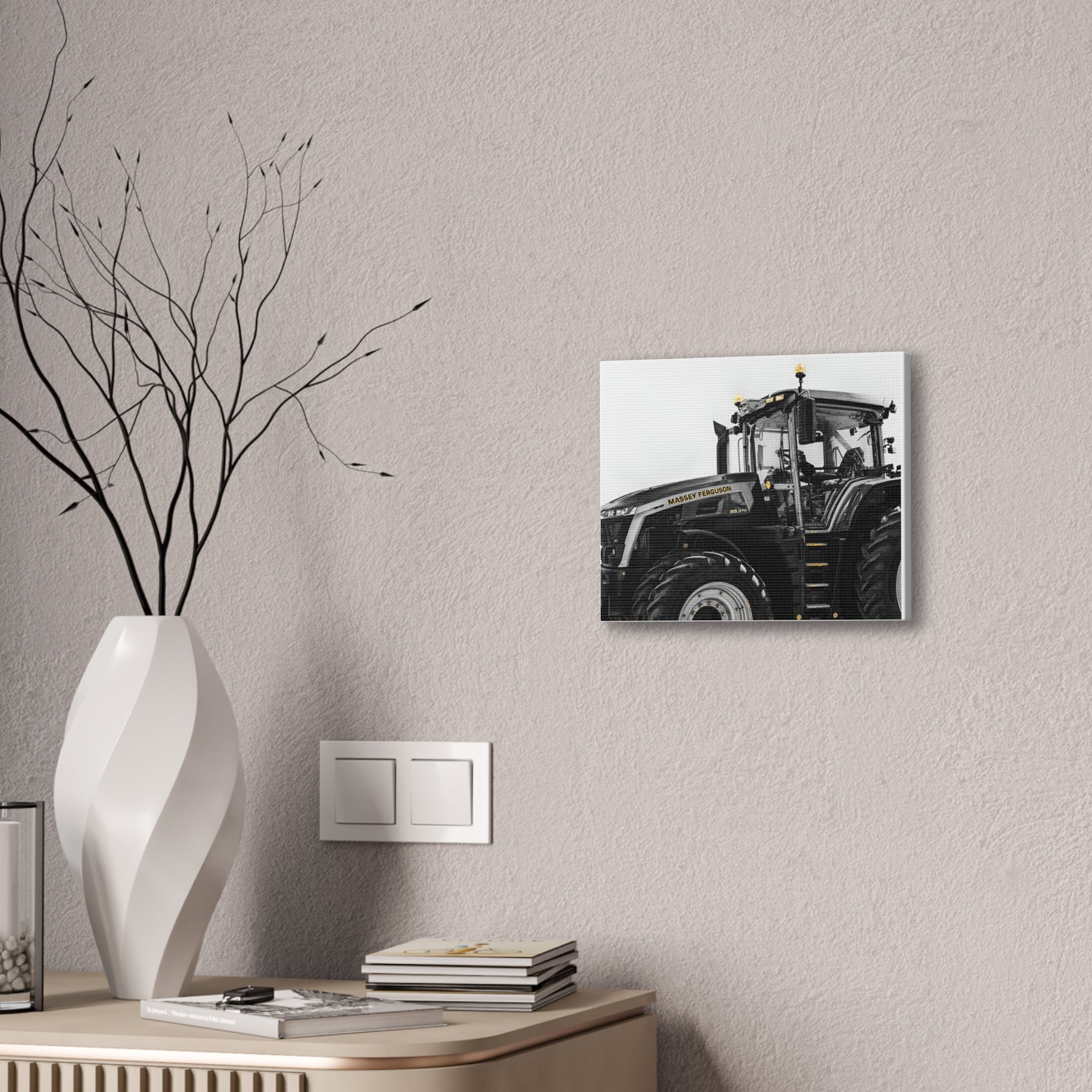 Tractor Canvas Print — Massey Ferguson Farm Wall Art (Stretched 0.75")