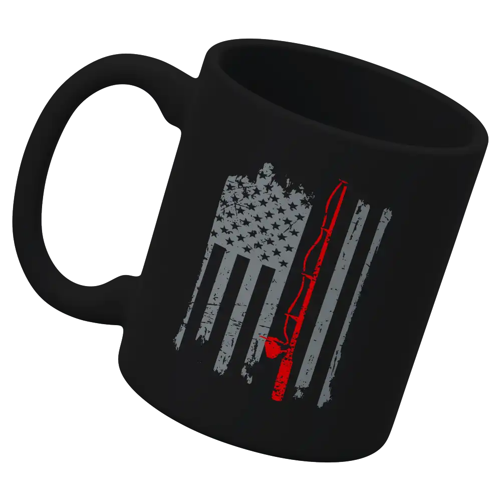 Fishing Rod American Flag 11oz Mug